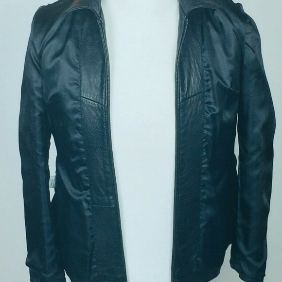 Dona Michi Black Leather Jacket Large Measurements - Picture 6 of 7